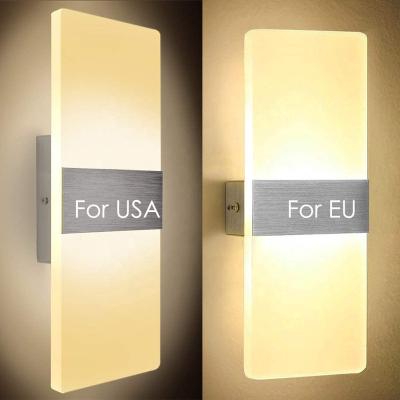 China Shenzhen Manufacturer Modern Acrylic Bedroom Hotel Decoration 3w 6W Indoor Led Wall Light for sale