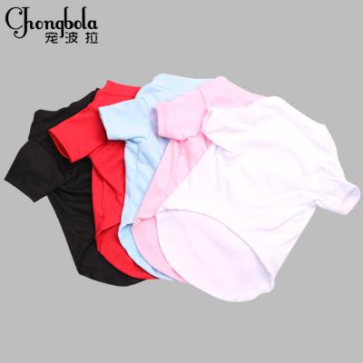 China Wholesale Custom Viable Simple Design Blank Dog T-shirt Clothes With 5 Colors for sale