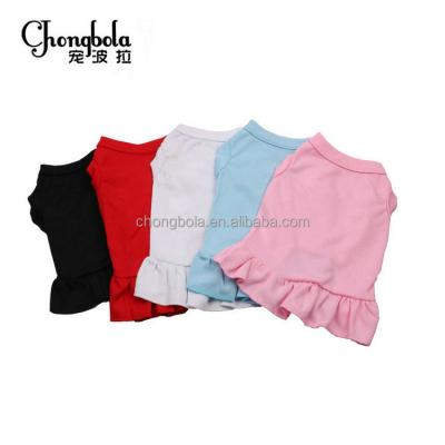 China Sustainable Cheap Summer Ruffled Pet Skirt Dog Dresses For Baby Pet for sale