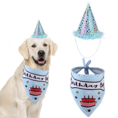 China Viable Hot Sale Birthday Amazon Party Custom Hat Dog Bandana Set for sale