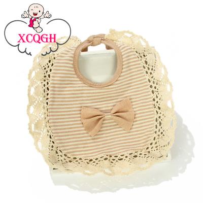 China Washable Baby Bibs Cotton Lace Bow Band Girl Drip Burp Cloth Infant Toddler Baby Boy Bandana Bib For Feeding for sale