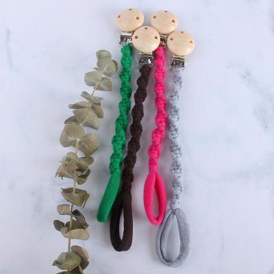 China 4 Colors Creative Cotton Free Creative Cotton Toy DIY Clip Hemu Products BPA Pure Baby Hand - Woven Pacifier Rope for sale