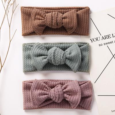 China Soft Princess Children Baby Girl Hair Band Accessories Fashion Bowknot Headband Children Soft Elastic Hair Band for sale