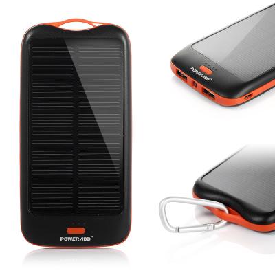 China Mobile High Capacity 10000mah Solar Panel Power Bank Charger Battery For Travel for sale