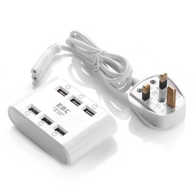 China 5V / 4A Multi Port USB Charger , White Desktop USB Charger With RoHs Certification for sale