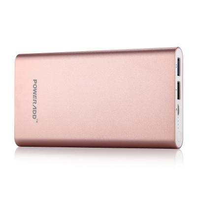 China Aluminum 10000mAh Portable Power Bank Dual USB Portable Charger for Cell Phone for sale