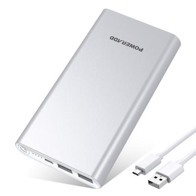 China 10000mAh Slim Portable Power Bank Dual USB Fast Charger for iPhone , Sangsung for sale