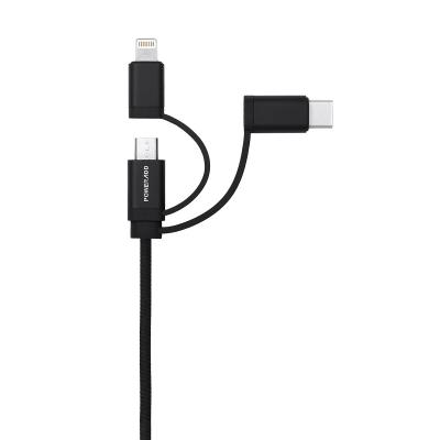 China Cable múltiple de la carga por USB, cordón negro del cargador USB con garantía de 1 año en venta