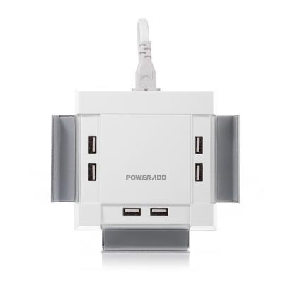 China 10A 50W 6 Port Desktop Multi Port USB Charger for Smart Phone and Tablet for sale