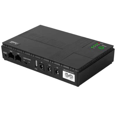 China Mini UPS 10400mAh DC Chassis 5V 9V 12V DC 15v 24v POE 1018P Uninterruptible Backup Power Supply for sale