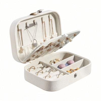 China Jewelry Pack Small Travel Jewelry Box Organizer Jewelry Packaging Box for Ring Necklace Earring, Gray for sale