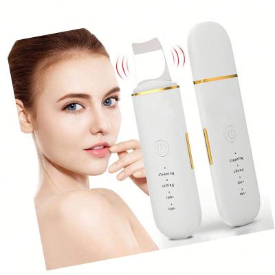 China Popular Multifunctional Face DEEP CLEANING Cleansing Skin Tightening Facial Ultrasonic Skin Scrubber for sale