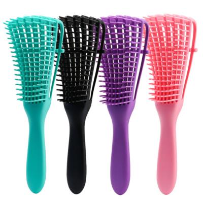 China Professional Women's Other Afro Detangling Hair Brush For Curly Wavy Curly Natural Black for sale