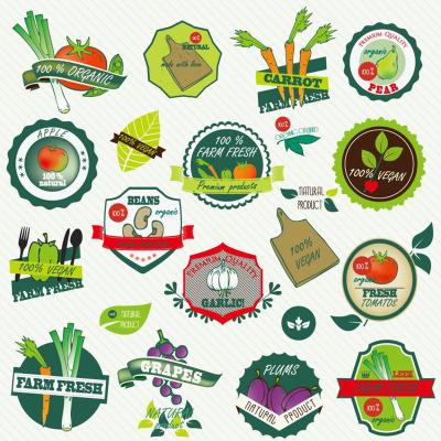 China Waterproof Free Shipping Fruit Vegetable Stickers Food Package Label Food Sticker Meat Label for sale