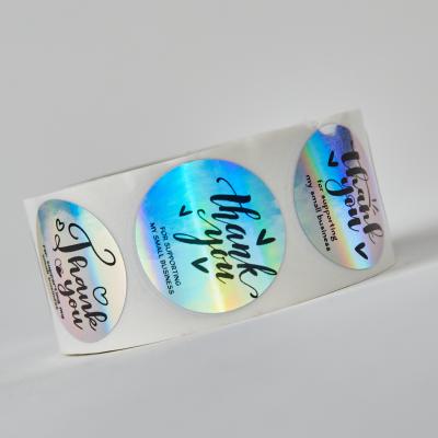 China Waterproof high quality custom hologram sticker for business, online retailer, boutique, store for sale