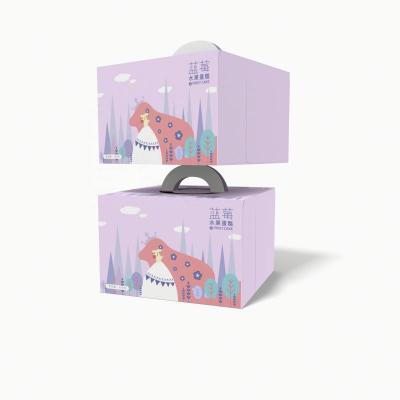 China 2021 Recycled Materials PVC Cake Box Cardboard Cake Bakery Box Free Shipping Transparent Paper for sale