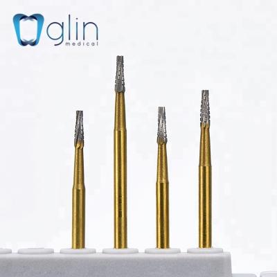 China Working with high speed handpiece taper Dental Crack FG Tungsten Carbide Surgical Burs for sale