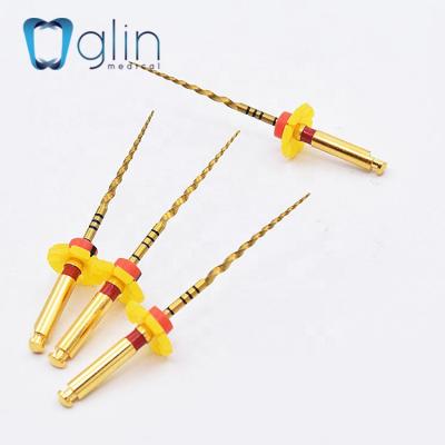 China For the hand & Fast Delivery Glin Pro Motor Use Aluminum Dental Super Endo Files Root Canal Treatment Gold Rotary Files for sale