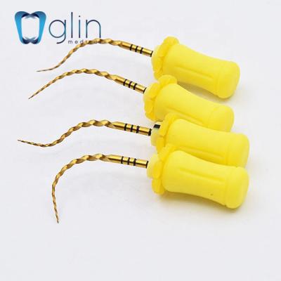 China For Hand Use Dental Endo Files 25mm Super Gold Super Heat Activation F1 High Quality Blue Files for sale