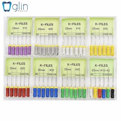 China For Dental Hand Use Glin Niti Endo Files High Quality Hand Files Stainless Steel K Files Root Canal Reprocessing for sale