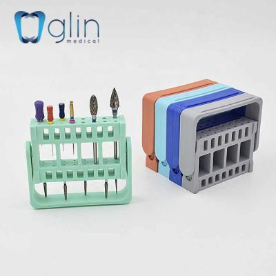 China Sterilizable Dental 16 Holes 2 Works Endo Block For FG Burs and HP Burs and Class G-017C for sale