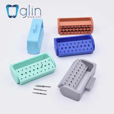 China Factory Direct Dental Autoclavable Endo Block For Holding Diamond Burs 15 Holes Sterilizable 15 Holes Burs Holder for sale