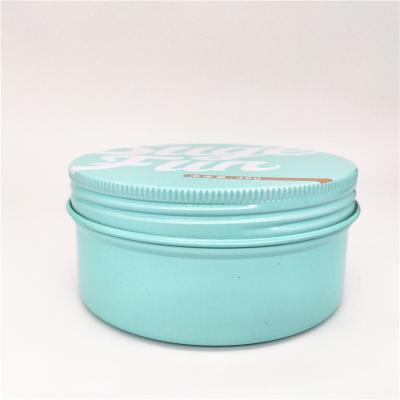 China Skin care 100ml/100g aluminum candle jar. black aluminum tin for ointment. aluminum box with screw cap for sale