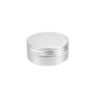 China 90ml Round Empty Cosmetic Aluminum Canisters Aluminum Jars Cosmetic Screw Cap Ca p for sale