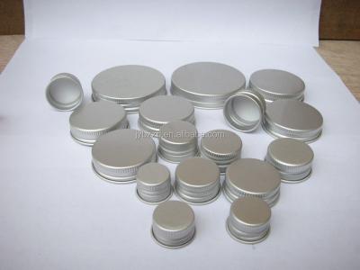 China Non Spill 24mm 28mm 53mm 58mm 70mm 89mm 100mm Aluminum Screw Lids Metal Lid Box With Aluminum Lid for sale