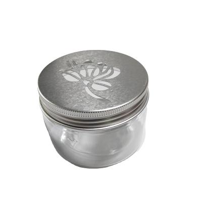 China Plastic food PET jar with perforated aluminum lid, plastic jar for face cream jar for sale