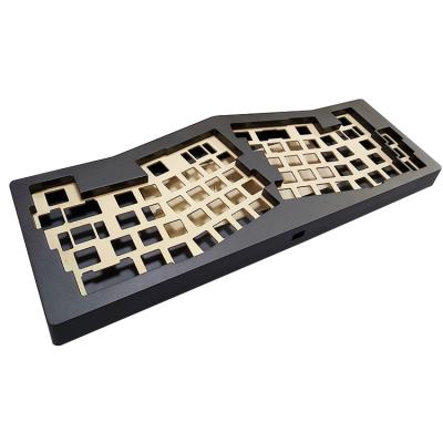 China High Precision 60% Mechanical CNC Keyboard Aluminum Anodizing Black Sandblasting Brass Model for sale