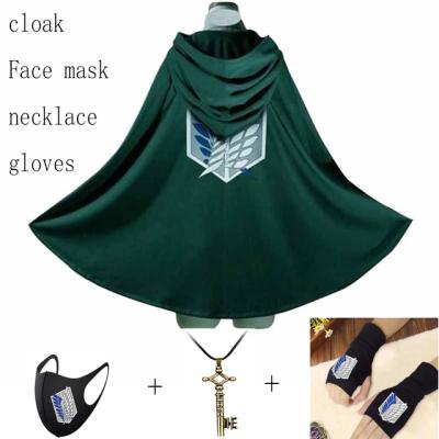 China Japanese Cosplay Hoodie Hoodie Attack on Titan Shingek Cloak No Kyojin Legion Costume Anime Cosplay Green Overwatch Cape for sale