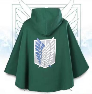 China Cosplay Hoodie Wholesal Japanese Anime Shingeki Hoodie No Kyojin Overwatch Legion Cosplay Costume Green Cape Men's Clothing Attack on Titan Cloak for sale