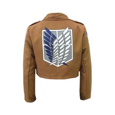 China Wholesale Kyojin Cosplay Costume Brown Coat Adult Man Women Polyester Japanese Anime Shingeki Jacket Doesn't Attack On Titan for sale