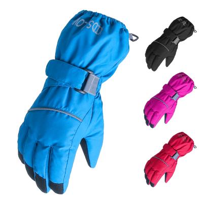 China Warm Finger Rose Snow Snowboard Gloves Blue Kids Children Ski Gloves Boys Girls Windproof Black Hand Waterproof Breathable Windproof Waterproof Winter Full for sale