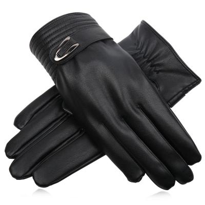 China Mens Training Gloves Autumn Men Black Warmest Leather Winter Motorcycle Windproof Gloves for sale