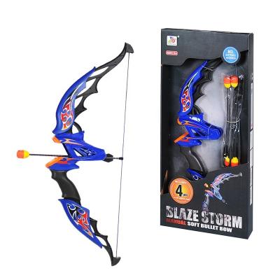 China Manual Bow Kids Toys 2020 Interactive Flame Storm Foam Shooting Toys Bow Toy for sale