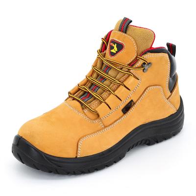 China Steel Toe Cap OEM ODM Construction Nubuck Work Safety Boots Industrial Safety Shoes for sale