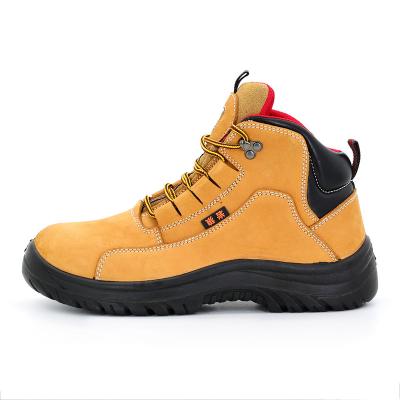 China Quality Steel Cowhide Toe High Construction Nubuck Safety Boots Industrial Shoes for sale