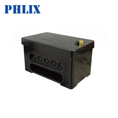 China Electrical Service Terminal Block 2x5 Way 100a Junction Box Copper Block Bakelite Bipolar Box 100A c/w for sale