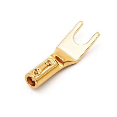 China audio & Video Plated Gold Y Connector / Silver Speaker Terminal Socket for sale