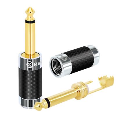 China audio & 24K Gold Video Audio Terminal Connector Cable Speaker Electroplating Mono Plug for sale