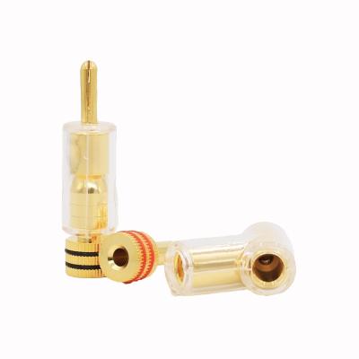 China audio & RASANTEK Video 24K Gold Locking Speaker Cable Banana Plugs for sale