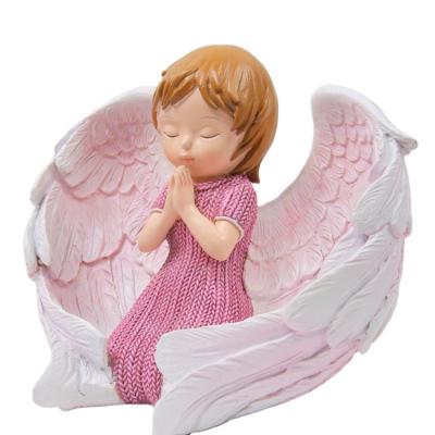 China Contemporary custom polyresin keepsake angel baby figurines resin angel figurine for wholesale for sale