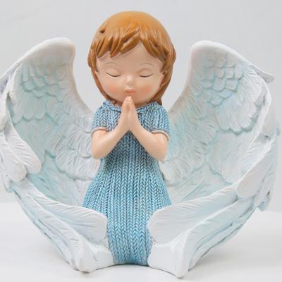 China wholesale cheap superdry polyresin angels statue resin angels figurine from Europe for sale