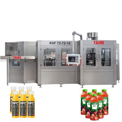 China Beverage 250ml 500ml Bottle 4 In 1 Automatic Pulp Juice Fruit Juice Filling Machine Packing Machine for sale