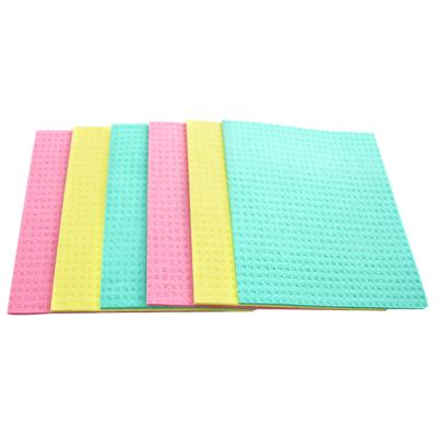 China Sustainable Cleaning Cloth Dishcloth Cellulose Sponge Tissues 5 Pcs Pack for sale