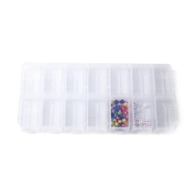 China Hot Selling Viable Clear 29558 14spaces Storage Pearl Plastic Organizer in Good Quality Findings Storage Box for sale