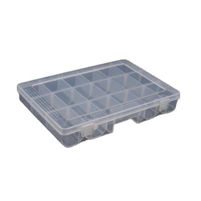 China Storage 21856 18 Compartments Clear Rectangle Acrylic Storage Box With Lid for sale