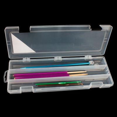 China Storage 21980 Large Brush Needle Storage Box Pencil Case Tool Storage Box 3 Compartments With Hanger for sale